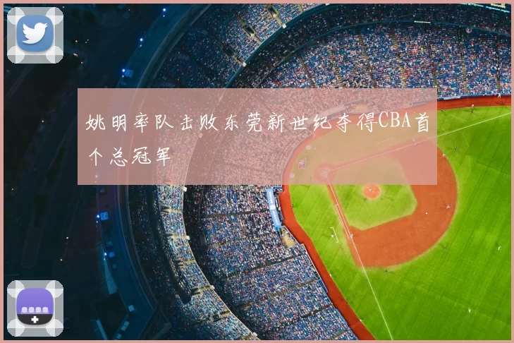 姚明率队击败东莞新世纪夺得CBA首个总冠军